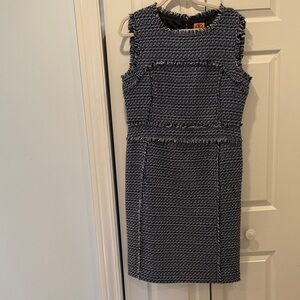 Tory Burch Navy and White tweed Petula Dress